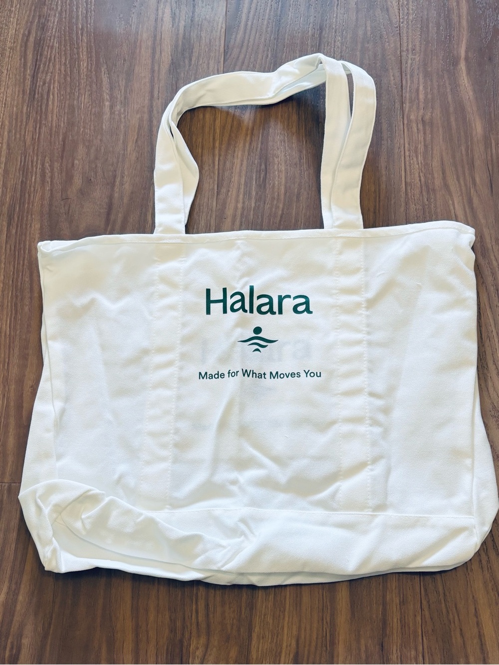 Halara White Canvas Tote Bag